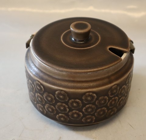 523 Marmalade jar 7 x10 cm / 4" handle Umbra Brown Azur Nissen Kronjyden B&G Quistgaard  Stoneware