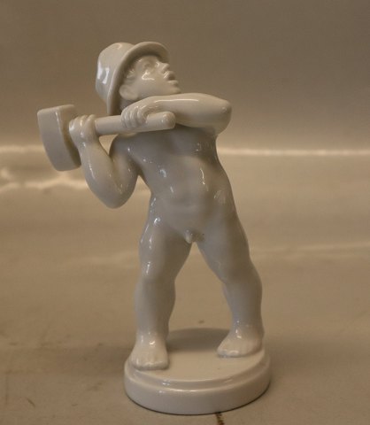 1191 Blacksmith (DJ) 13,5 cm,  Blanc de Chine Dahl Jensen figurine
