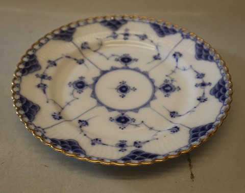 Antik Musselmalet Helblonde med guldkant 1087-1 Sidetallerken 17 cm  Royal Copenhagen