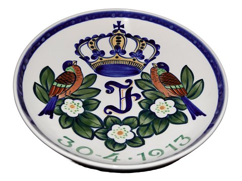 AluminiaStor Juliane platte med fugle fra 1913