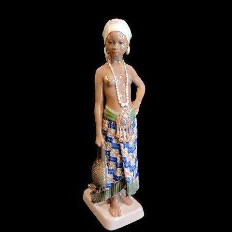 Dahl Jensen; Porcelain figurine of "A girl from the Eastern Province of Sierra Leone" #1117