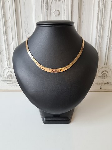 Murstens collier i 14 kt guld - fem rækker i forløb - 45 cm.