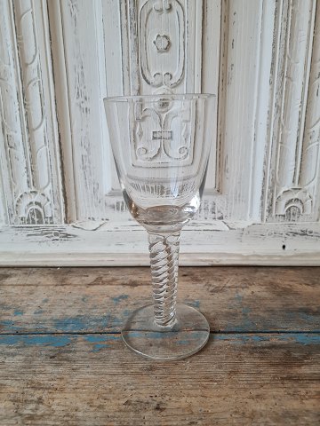 Twist porter glas fra slutningen af 1800tallet, Aalborg glasværk.Højde 21,5 cm.