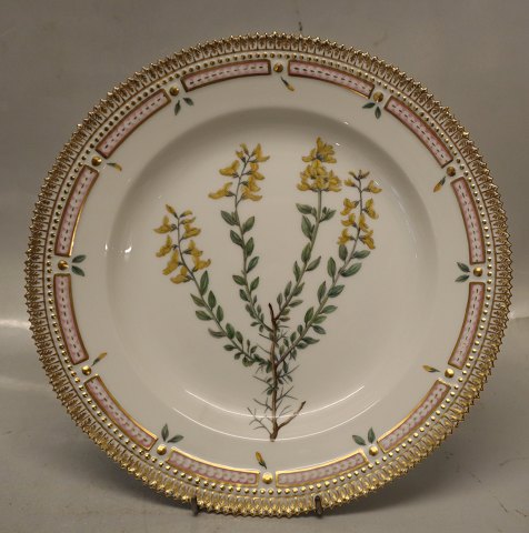 20-3549 Middagstallerken 25 cm,  Genista germanica L.  (624) (1968) Kongelig Dansk Porcelæn Flora Danica