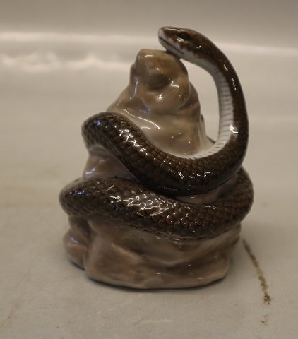 0808 Kgl. Slange på klippe 9.5 x 7.5 cm Kinesisk Stjernetegn Slangens År 2013 Kongelig Dansk porcelænsfigur