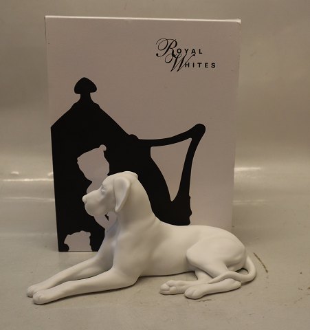 0511 RC Great Dane 11 cm New # 2670511Grand Danois Pia Langelund White Royal Whites, Royal Copenhagen 