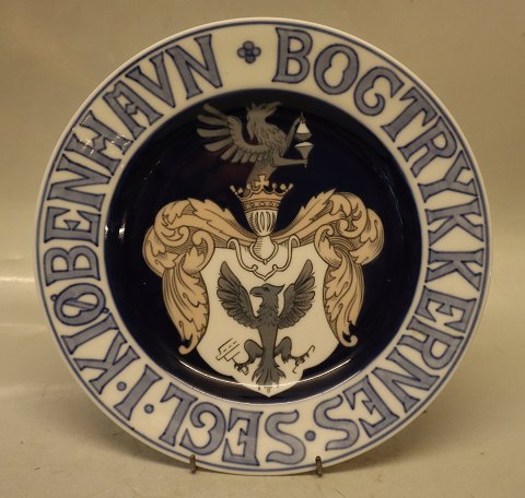Fanny Garde platte Bing & Grøndahl Bogtrykkernes segl i København 24 cm