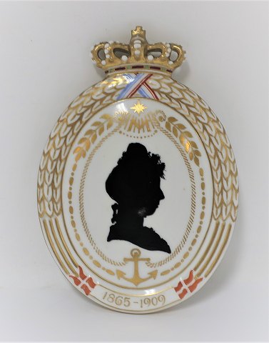 Royal Copenhagen. Silhouette platte. Prinsesse Marie. 1865-1909. Højde 12,6 cm. (1 sortering)