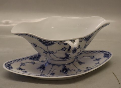 585-1 Gl Sovseskål på fast fod  11 x 15 cm  Royal Copenhagen Musselmalet halvblonde