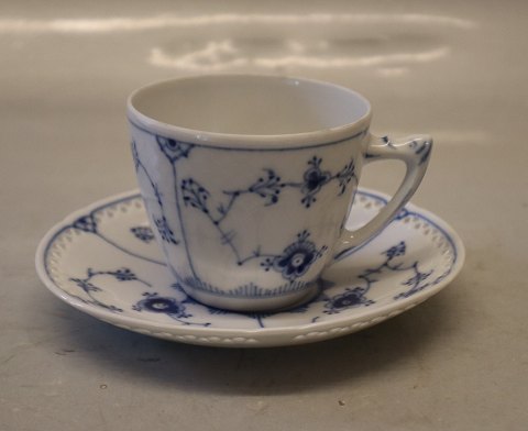 102.6 Cup and saucer (305.6) full lace B&G Blue Traditional porcelain full lace pierced rim