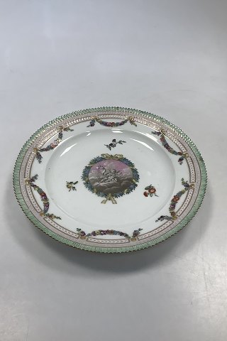 13 Royal Copenhagen Spisetallerkener Holsten-Gottorp Stellet fra 1783 ( Flora Danica Perlestel )