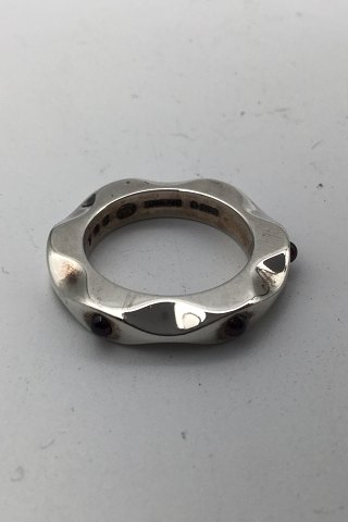 Georg Jensen Sterling Sølv Mirror Ring No. 261 Ametyst