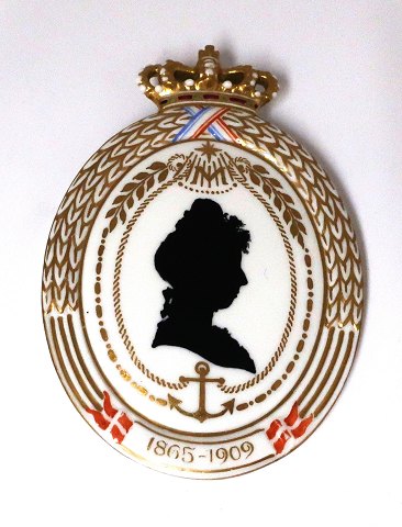 Royal Copenhagen. Silhouette platte. Princesse Marie. 1909. Højde 12,6 cm. (1 sortering)