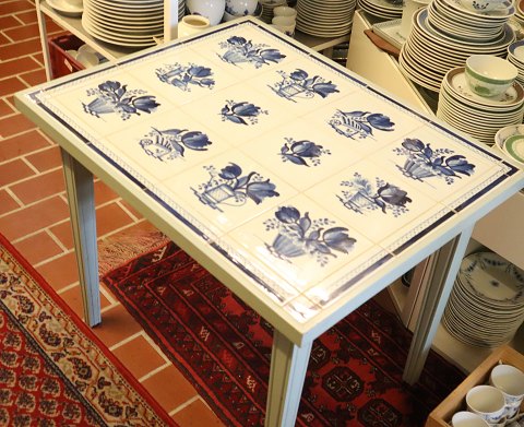 Aluminia Faience Tranquebar Tile Table 59 cm high 56 x 71.5 cm 