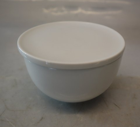 6281 Rund skål 5.5 x 9 cm med låg 6275 Hvidpot Kongelig Dansk porcelæn  Design Grethe Meyer