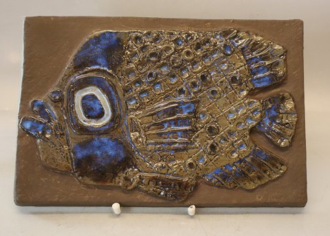 Aluminia 2912-164 Relief "The Blue Fish" 20 x 30 cm (I.L.K.) 1960 Tenera
