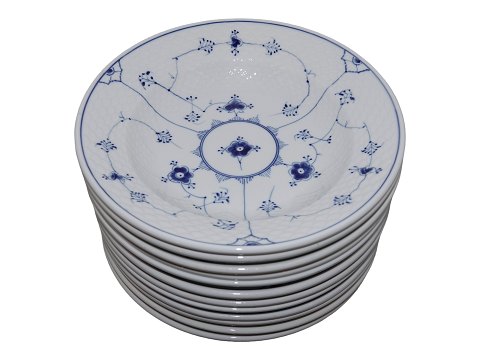 Blåmalet HotelporcelænStor dyb suppetallerken 24,5 cm.