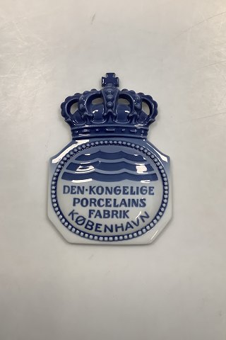Royal Copenhagen Forhandler Platte med Krone