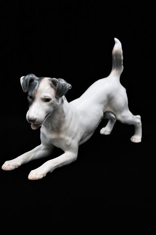 Bing & Grøndahl porcelæns figur af glathåret foxterriere.B&G# 1723...