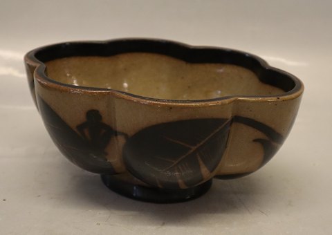 5008-5016 Aluminia Jungleseries Bowl 9 x 20 cm "large leaves and monkeies" Nils Thorsson 1932  Aluminia stentøj