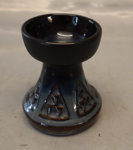 Soeholm 3339 Blue candelstick / vase 9.5 cm EJ 64 Series Design Einer Johansen - Bornholm pottery  from Soeholm