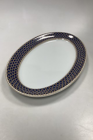 Royal Copenhagen Liselund Oval Dish Dark Blue No. 375