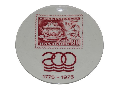 Royal Copenhagen miniature platteRødt frimærke 1775-1975