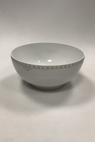 Royal Copenhagen Prinsesse Guld Stor Rund Skål No. 579