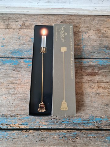 Georg Jensen - Golden Christmas lysholder med klokke