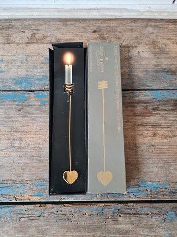 Georg Jensen - Golden Christmas lysholder med hjerte