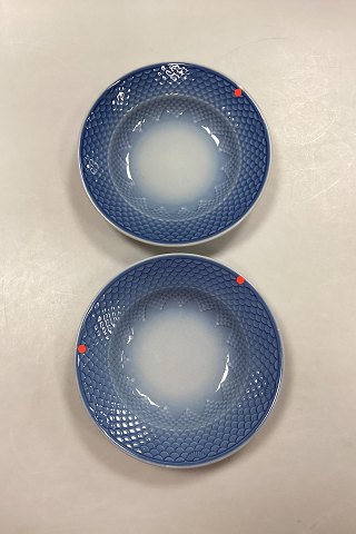 Bing and Grondahl Blue Tone/Seashell Hotel Small Deep Plate No.  710/1006 - CHIPPED