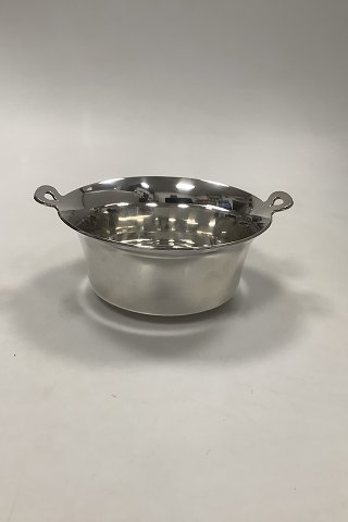 Hans Hansen Sterling Sølv Skål med Hanke med hjerte motiv af Karl Gustav Hansen No 482 fra 1958