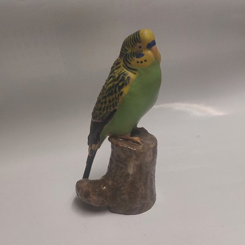 Figure of green parakeet by Jean Grut for Royal Copenhagen​