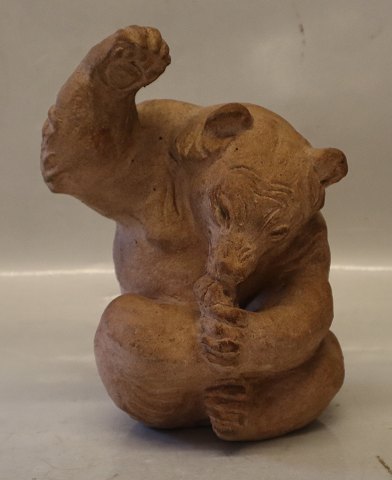 RC unglazed Knud Kyhn Bear 23 x 17 cm marked 100-100 Royal Copenhagen Art Pottery