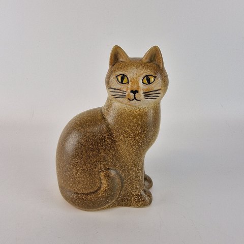 Lisa Larson figurBrun katMåns