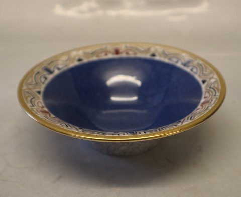124-724 DJ Tray 4.5 x 13.5 cm blue, gred with gold Dahl Jensen  Crackleware  Craquelé, (Crackelure)