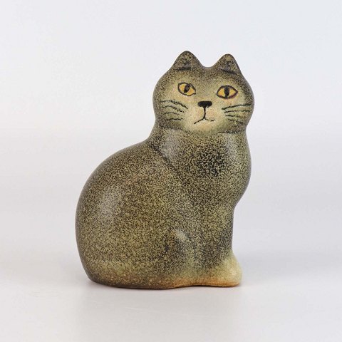 Lisa Larson figurKat grøn/gråMans Cat