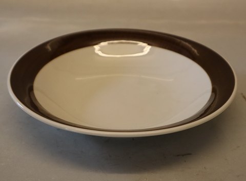 Brown Koka Soup rim plate 21.5 cm Rorstrand Sweden