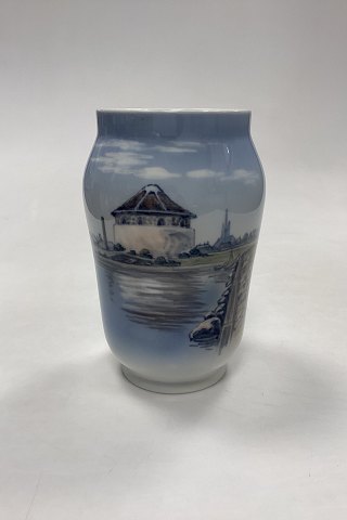 Royal Copenhagen Art Nouveau Vase - Gunpowder Tower in Frederikshavn No. 2858/108