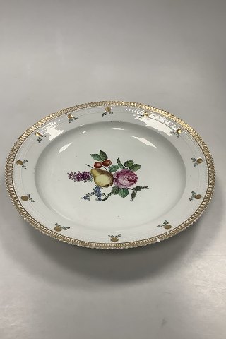 Early Royal Copenhagen Flora Danica Pearl Pattern plattern with flowers 1780-1790