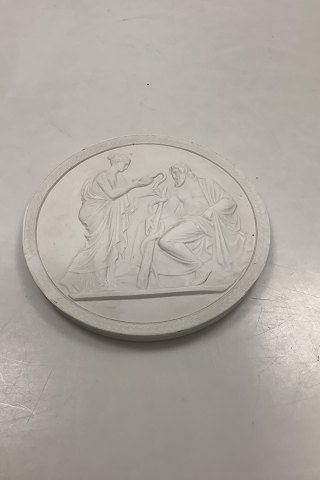 Royal Copenhagen Bertel Thorvaldsen Bisquit platte Hygieia giver Æskulaps slange næring no 120