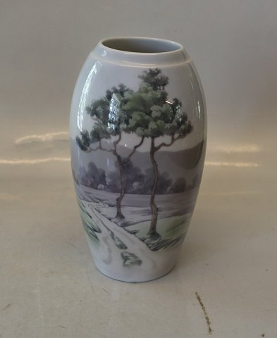 B&G 620-5251 Vase with trees along the road 18 cm B&G Porcelain