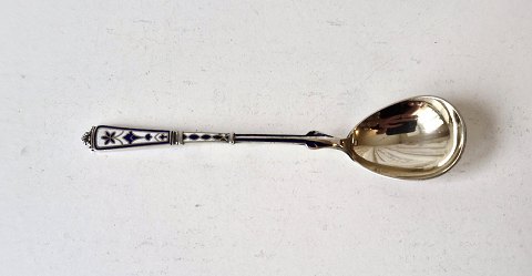 P.Hertz marmeladeske i sølv med emalje fra 1894