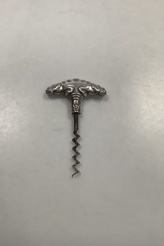 Nice Danish Corkscrew in silverplate