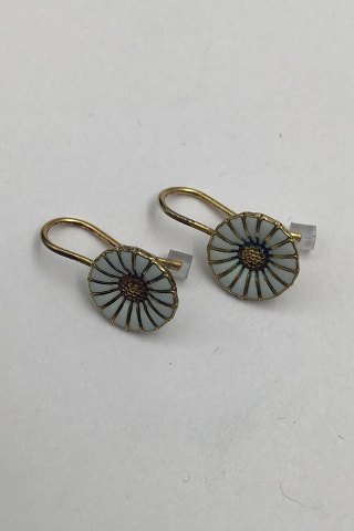 Georg Jensen Forgyldt Sterling Sølv Marguerit Øreringe