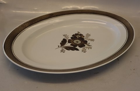 Brown Tranquebar 0930-45 Large platter 44 x 32 cm     Aluminia Faience