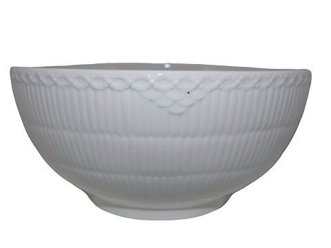 Hvid HalvblondeStor rund skål 23,8 cm.