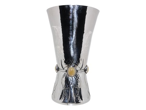 Georg Jensen sølvStor og tidlig vase med mælkerav fra 1901-1908
