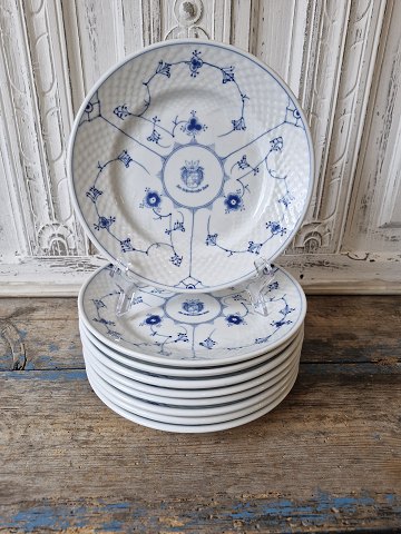 B&G Blåmalet Hotelporcelæn med logo "Det Licktenbergske Palæ" frokosttallerken no. 712