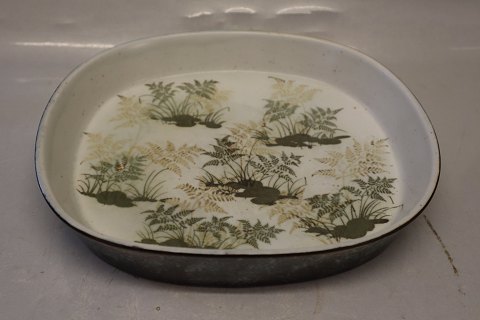 Aluminia 1050-5305 RC Aluminia Diana Stoneware Dish with ferns 23.5 x 26.5 cm Nils Thorsson